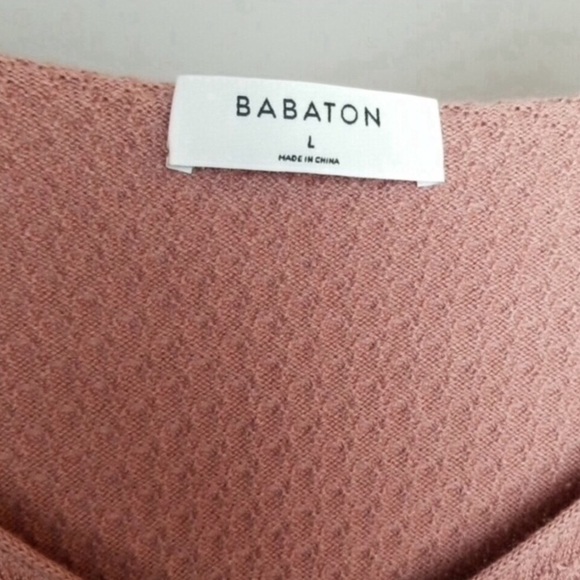 Aritzia Babaton Lita Long Sleeve Sweater Top Mauve - Picture 4 of 8